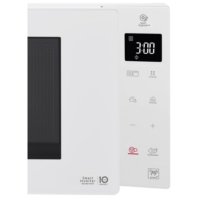 LG MH6336GIH Neochef Forno a Microonde con Grill Tecnologia Smart Inverter Capacita' 23 Litri Potenza 1150 W Funzione Crisp Programmi Automatici Display LED White Luxury