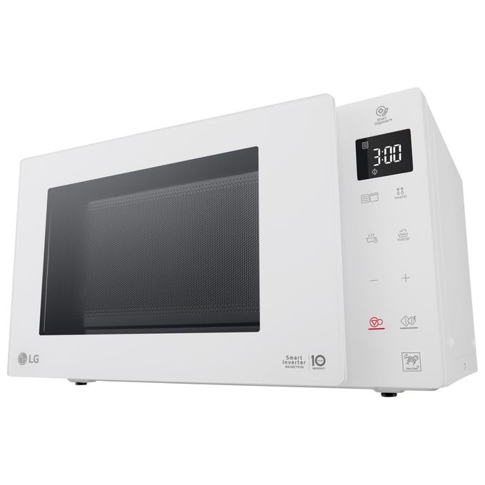 LG MH6336GIH Neochef Forno a Microonde con Grill Tecnologia Smart Inverter Capacita' 23 Litri Potenza 1150 W Funzione Crisp Programmi Automatici Display LED White Luxury