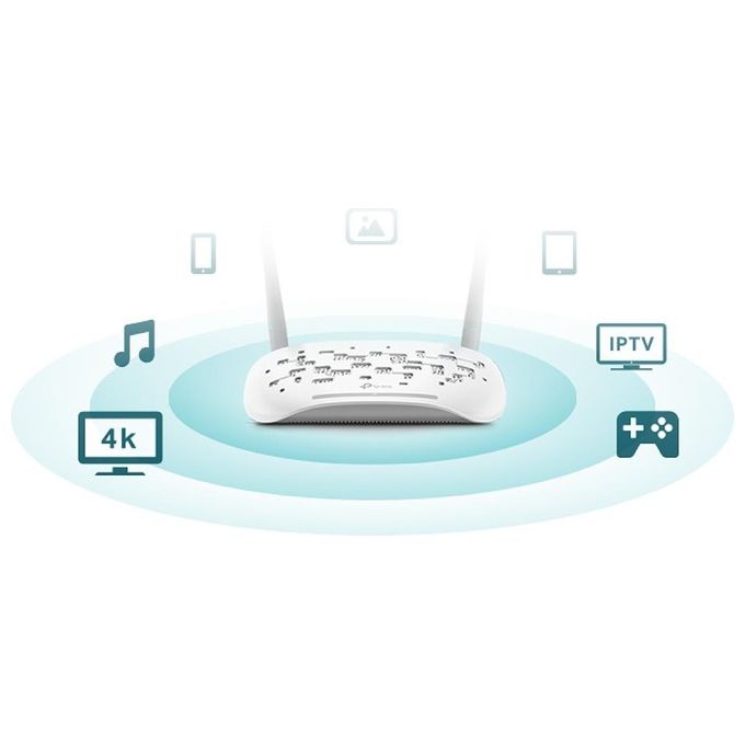 TP-Link TD-W9960 Modem Router ADSL VDSL2 Wi-Fi N300 2.4 GHz 4 Porte LAN Fast Ethernet colore Bianco