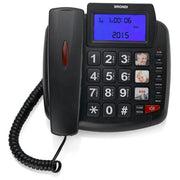 Brondi Telefono Tavolo Tasti Grandi Nero