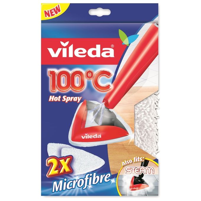 Vileda Panno Microfibra per Scopa Vapore 100g hot Spray 2pz