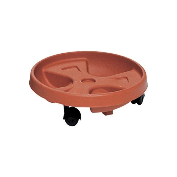 Stefanplast Sottovaso in Plastica medio Roll Ruote Coccio 30