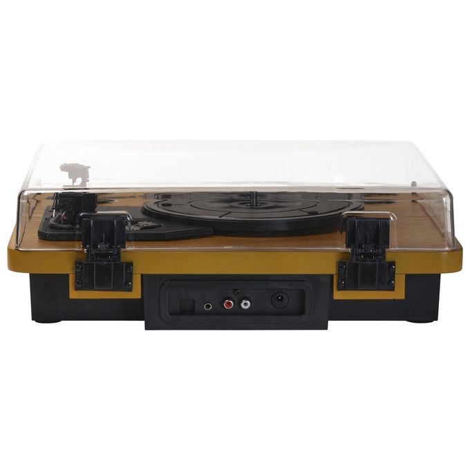 Denver VPL-230LW Giradischi Semiautomatico con Bluetooth USB SD per Vinile 33 1-3 45 78 Giri-min colore Nero Legno