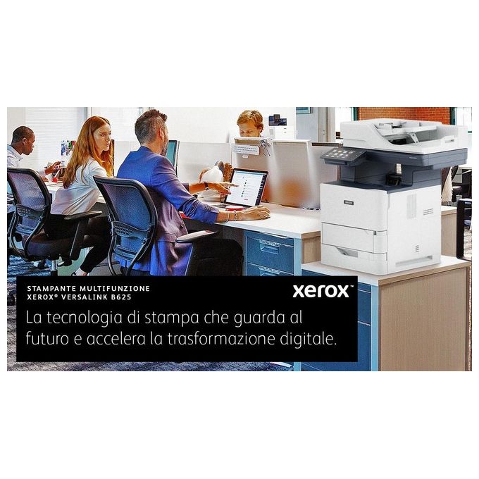 Xerox B625V_DN VersaLink Multifunzione Laser A4 65 ppm Touch Screen NFC ADF Fax Ethernet Gigabit colore Nero Grigio