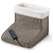 Beurer FWM40 - Massaggiatore elettrico per piedi, tecnologia massaggio Shiatsu + calore, 2 livelli di intensita', Alimentazione a rete, Funzioni: riscaldamento integrato e soffice fodera lavabile, Colore Beige