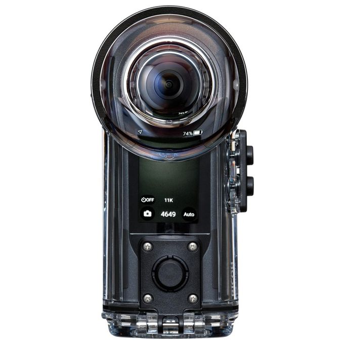 Ricoh 910834 TW-2 Custodia Subacquea per Fotocamera Impermeabile fino a 40 m Foro Treppiede in Metallo colore Trasparente