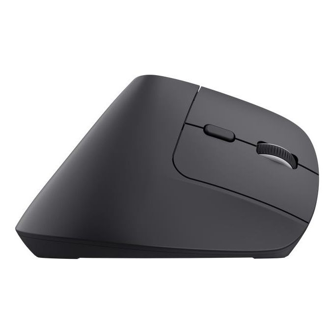 Trust 25146 Bayo+ Mouse Verticale Ergonomico Wireless RF 2.4 GHz Bluetooth Ottico 2400 DPI 6 Tasti Multidispositivo colore Nero