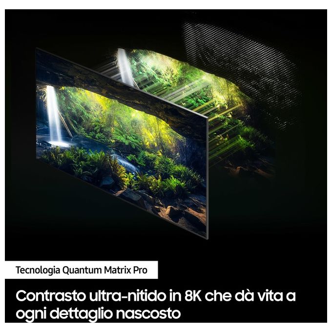 Samsung QE85QN800CTXZT Series 8 TV Neo QLED 8K Smart TV 85'' Processore Neural Quantum 8K Dolby Atmos OTS+ colore Titan Black