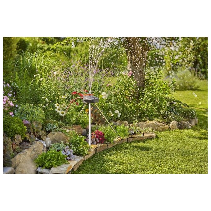 GARDENA 18735-20 Treppiede per Irrigatore Altezza 50 cm con Picchetti in Metallo colore Argento-Nero