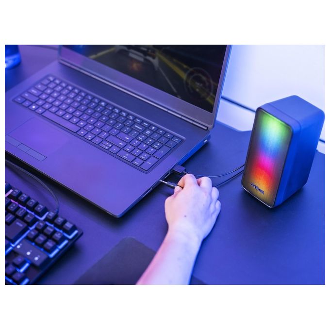 Trust GXT 611 Wezz Casse PC 2.0 Canali Illuminazione RGB 6 W Alimentazione USB colore Nero