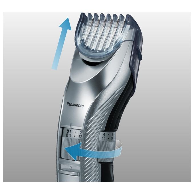 Panasonic ER-GC71-S503 Tagliacapelli Regolabarba Lavabile Taglio 1-20 mm 39 step Pettine 0,5 mm Ricarica 8 ore Autonomia 40 minuti Silver