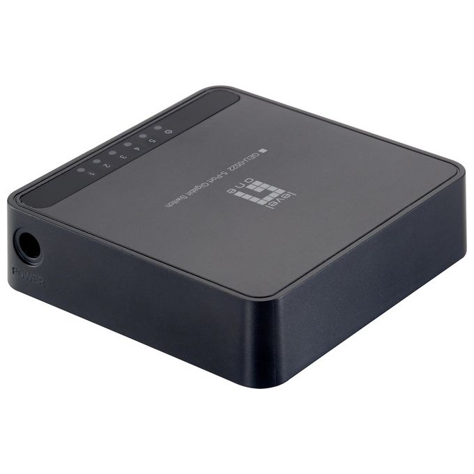 Level One GEU-0522 Switch di Rete 5-Porte Gigabit Ethernet 10-100-1000 Nero
