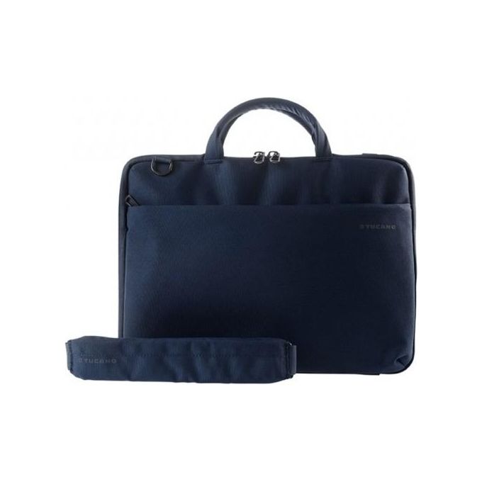 Tucano Darkolor Borsa Slim ed Iperprotettiva per Laptop 14'' Blu