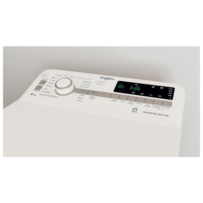 Whirlpool TDLRP65BSIT Lavatrice carica dall'alto 6kg 1200rpm Classe B 60cm Bianco