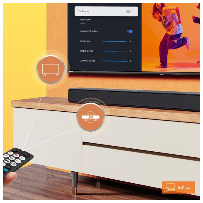Hisense HS2000 Soundbar 2.1 Subwoofer Integrato 240W Dolby Digital Plus DTS Virtual:X Bluetooth 5.3 HDMI ARC USB Ottico colore Nero