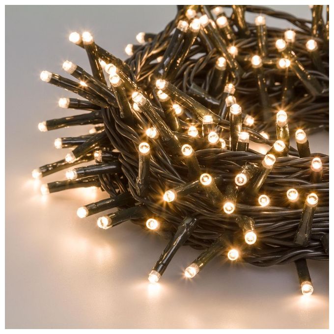 Lotti TLG750 Catena Luminosa 53 m 750 LED Bianco Caldo Cavo Verde Controller Memory colore Bianco
