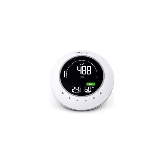 Explore Scientific WSH2001 Misuratore Qualita' dell'Aria CO2 Temperatura Umidita' Display Retroilluminato colore Bianco