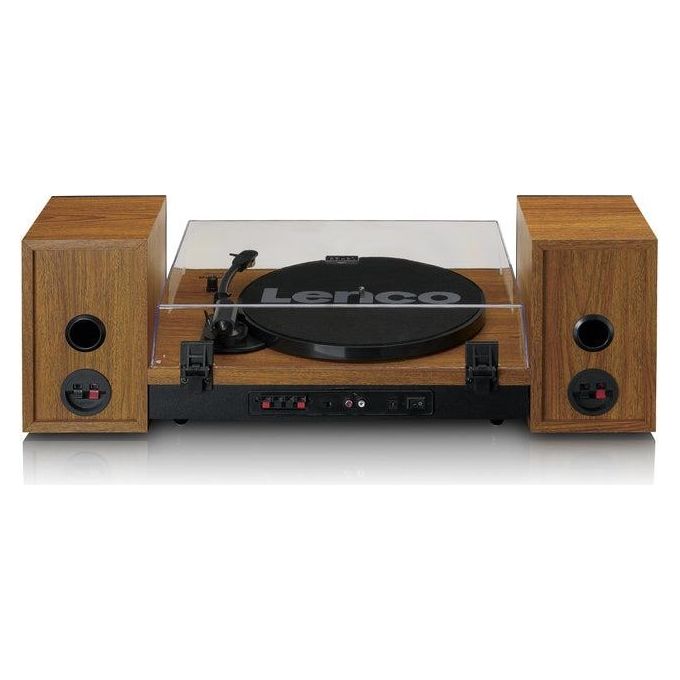 Lenco LS-310WD Giradischi a Cinghia con Diffusori Separati Bluetooth 4.1 Testina Audio Technica MM 20W colore Legno