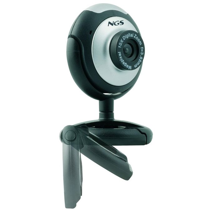 Ngs Webcam Con Sensore Cmos 300kpx Microfono Incorporato Zoom Face Tracking Usb 2.0