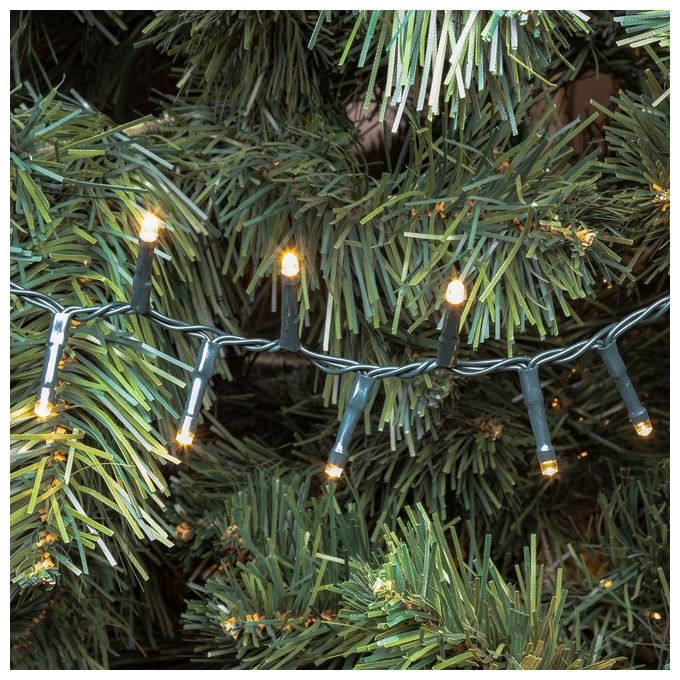 Lotti 20102 Xmas King Catena Luminosa Minicluster 2000 LED 40,5 mt 8 Giochi di Luce IP44 colore Verde