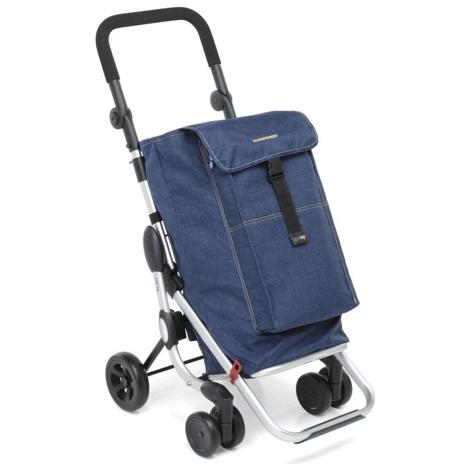 Foppapedretti 9702001100 Go Up Carrello Portaspesa Pieghevole Blue Jeans