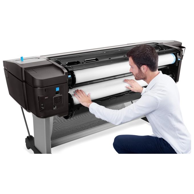 HP W6B56A#B19 DesignJet Stampante T1700dr da 44 pollici Getto d'inchiostro Termico 6 cartucce Risoluzione 2400 x 1200 dpi Connettivita' Gigabit Ethernet USB HDD 500 GB colore Grigio