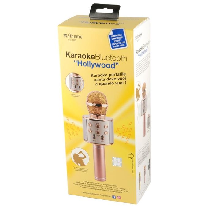 Xtreme 27837PK Microfono con Speaker Integrato Bluetooth Portatile Hollywood Pink