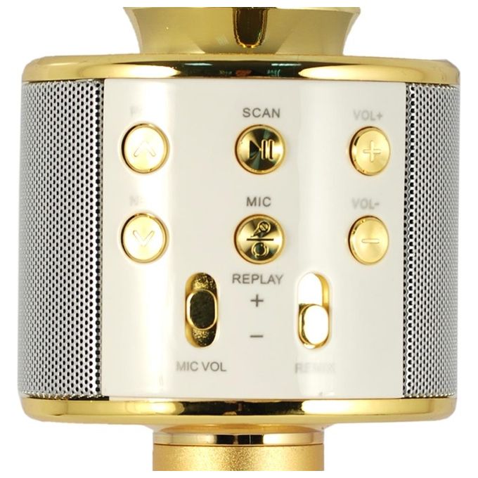Xtreme 27837K Microfono con Speaker Integrato Bluetooth Portatile Hollywood gold