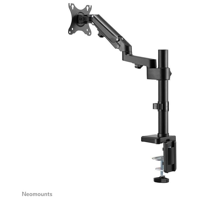 Neomounts DS70-750BL1 Braccio per Monitor 17-27 Pollici Regolabile con Molla a Gas 7 kg VESA 75x75 100x100 cm Morsetto Occhiello colore Nero