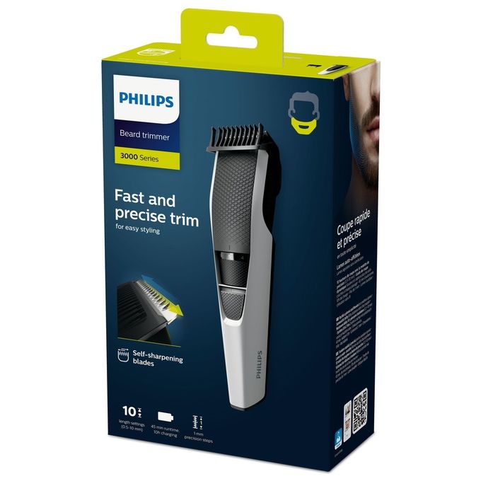 Philips BT3206-14 Beardtrimmer Series 3000 Regolabarba LiftandTrim Autonomia 45 min Nero-Silver