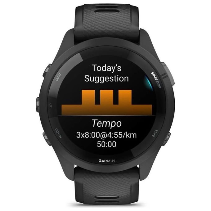 Garmin 010-02810-10 Forerunner 265 Smartwatch GPS AMOLED 1.3'' 46mm Cardiofrequenzimetro SpO2 Batteria 15 giorni colore Nero