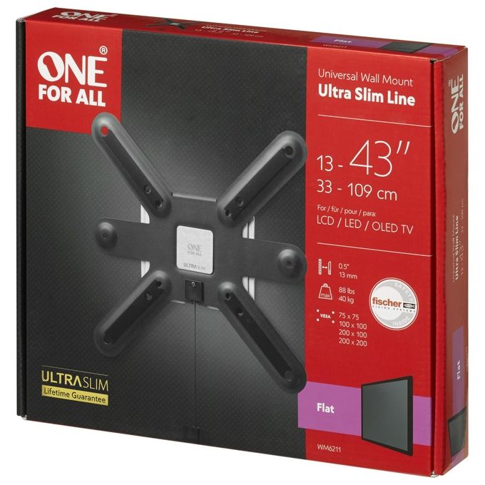 One for All Supporto da Parete per Tv Ultraslim Flat 42