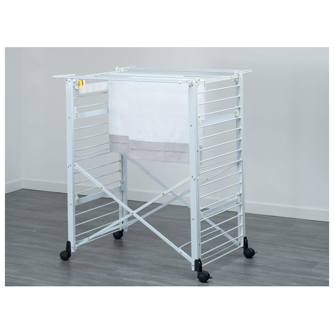 Foppapedretti Gulliver Alluminio Stendibiancheria Pieghevole per Casa e Arredamento con Struttura Resistente e Design Compatto