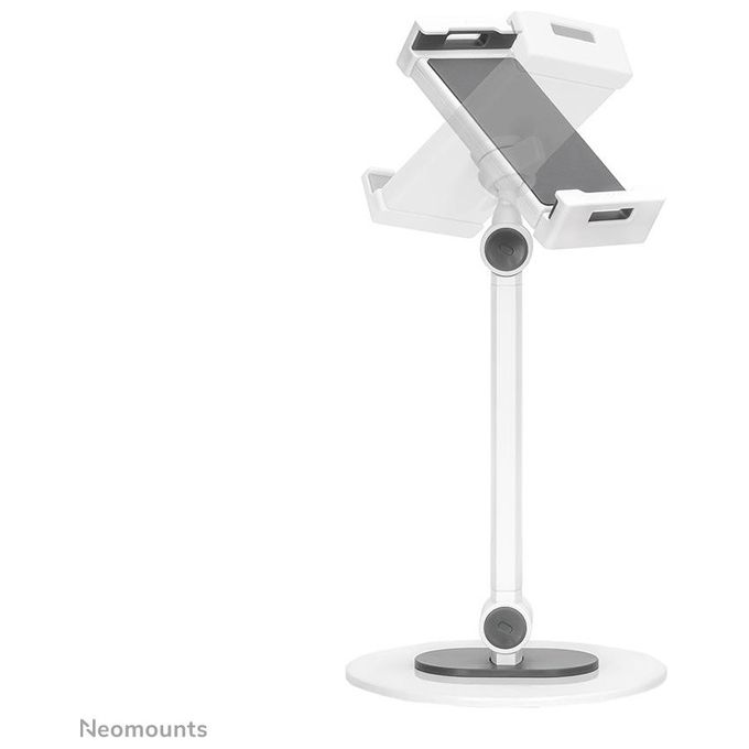 Neomounts DS15-540WH1 Supporto Universale da Scrivania per Tablet Fino a 12,9 Pollici Regolabile in Altezza e Rotazione 360° Colore Bianco