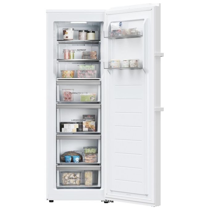Haier H4F272WEH1 INSTASWITCH Congelatore Verticale 272 L 177 cm Classe E 37 dB Total No Frost Libera Installazione colore Bianco