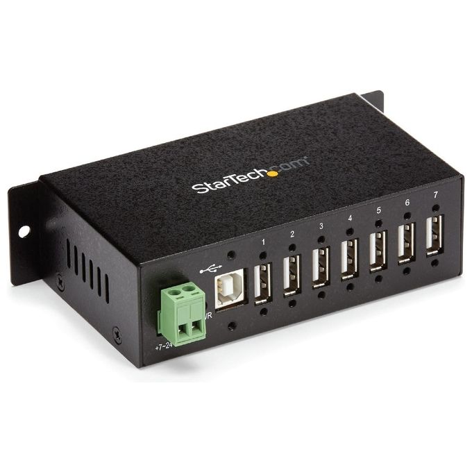 StarTech Hub USB industriale a 7 porte, predisposto per il montaggio