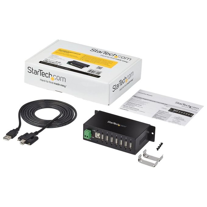 StarTech Hub USB industriale a 7 porte, predisposto per il montaggio