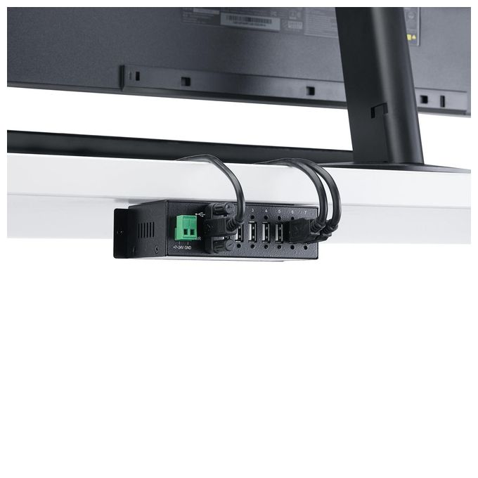StarTech Hub USB industriale a 7 porte, predisposto per il montaggio
