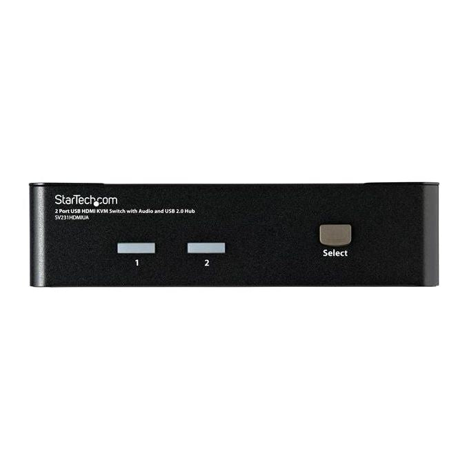 StarTech.com Switch Kvm Hdmi Usb 2 Porte con Audio E Hub Usb 20