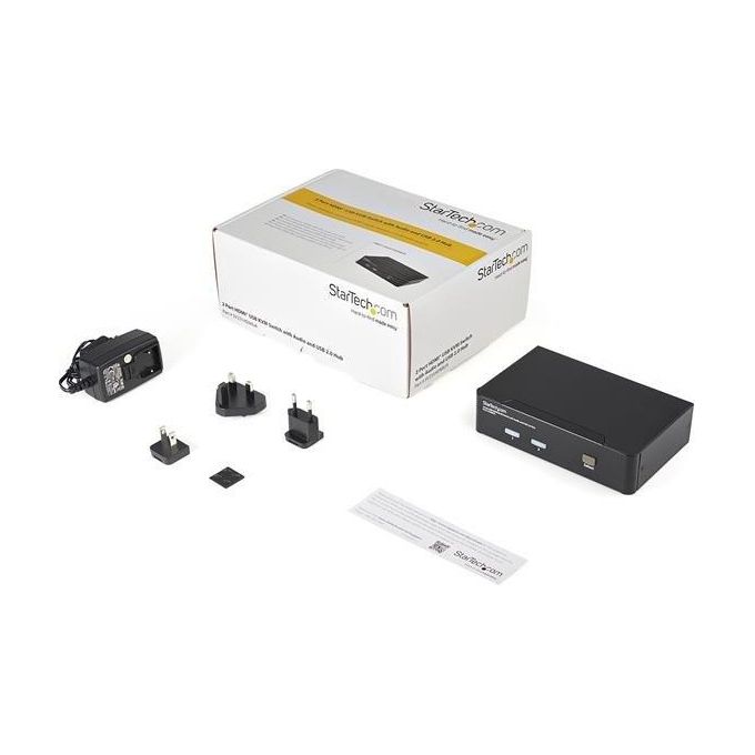 StarTech.com Switch Kvm Hdmi Usb 2 Porte con Audio E Hub Usb 20