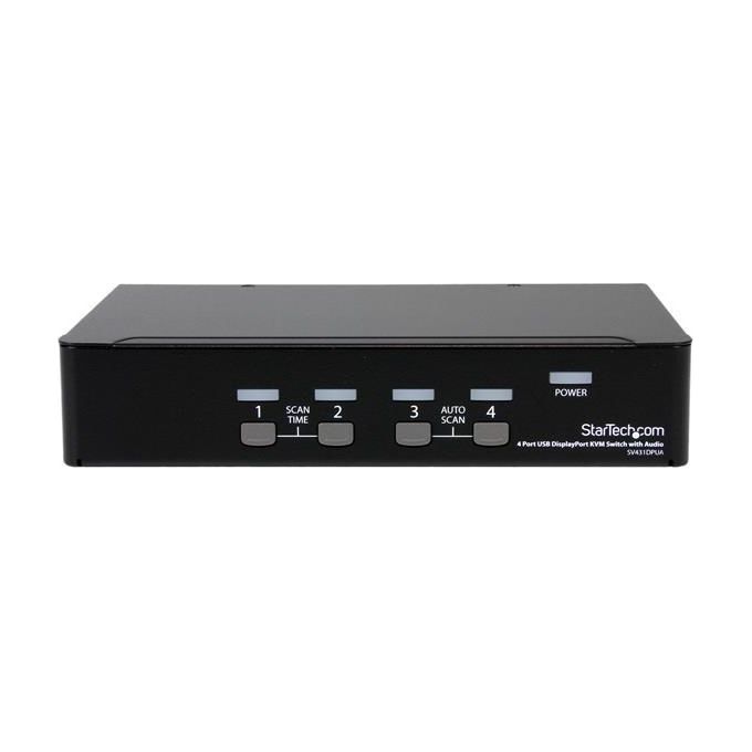 StarTech.com Switch Kvm Displayport Usb A 4 Porte Con Audio