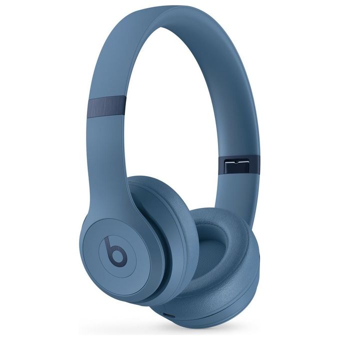 Beats MUW43ZM-A Solo 4 Cuffie On-Ear Wireless Bluetooth Fino a 50 Ore di Autonomia Audio Spaziale Personalizzato con Rilevamento Dinamico della Testa Cavo USB-C e 3.5 mm colore Blu Ardesia