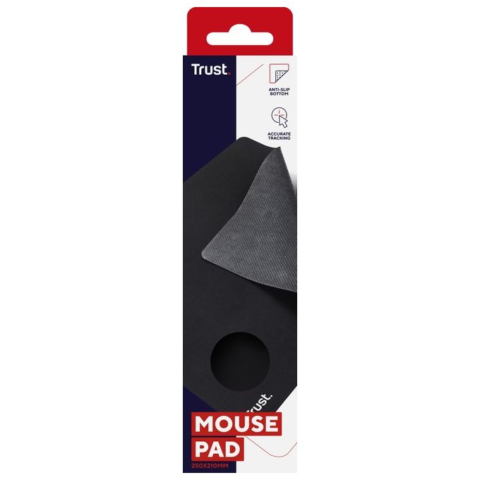 Trust Tappetino per Mouse M 250x210x3mm Nero