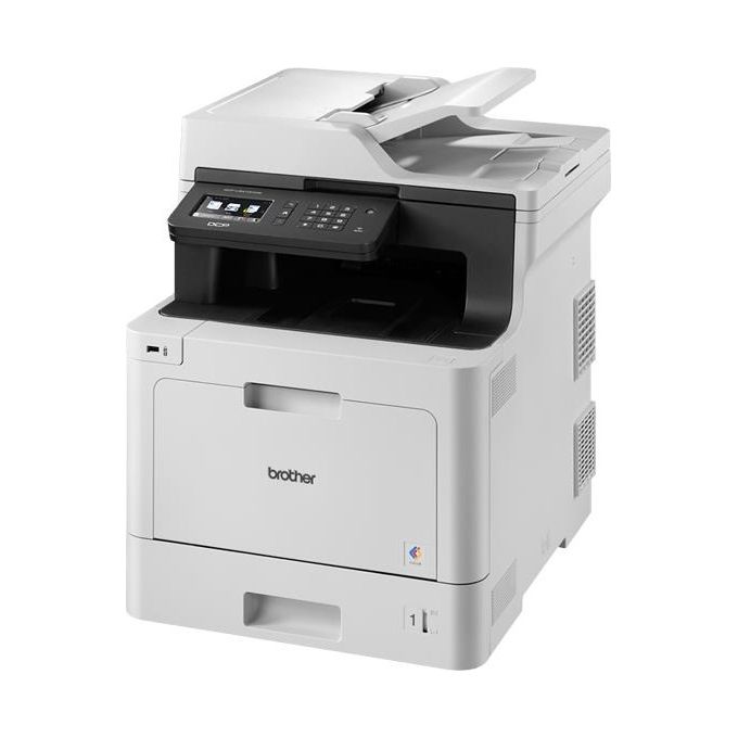 Brother DCP-L8410CDW Stampante Multifunzione Laser A4 Colori 3 in 1 31 ppm Fronte Retro WiFi LAN USB Touchscreen colore Nero Bianco