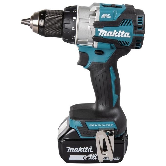 Makita DHP489RTJ LXT Trapano Avvitatore con Percussione Brushless 18V 110Nm 1800 rpm colore Nero Blu