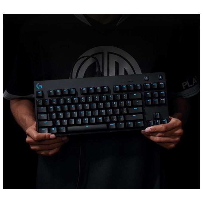Logitech G 920-010592 PRO Tastiera Gaming Meccanica TKL Switch GX Blue RGB QWERTY USB Cavo Rimovibile colore Nero