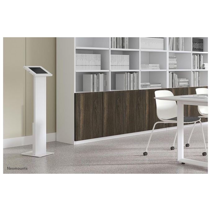 Neomounts FL15-750WH1 Supporto da pavimento per tablet 9.7-11 pollici con blocco antifurto e gestione cavi colore Bianco