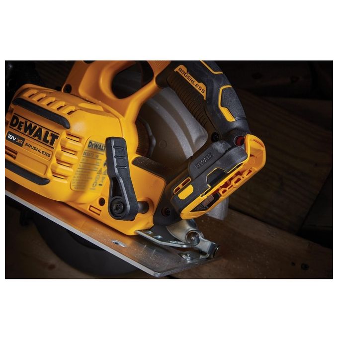 DEWALT DCS573NT-XJ Sega Circolare a Batteria 18V Brushless Diametro Lama 190 mm Profondita' di Taglio 67 mm Inclinazione 57° Luce LED Freno Elettronico colore Giallo-Nero