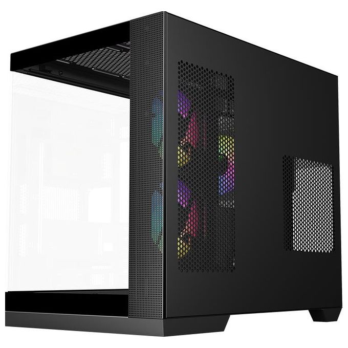 Itek ITGCADCDSB DARK CAVE DS Case Tower Gaming ATX micro ATX Mini ITX 3x120mm ARGB Vetro Temperato USB Type C colore Nero