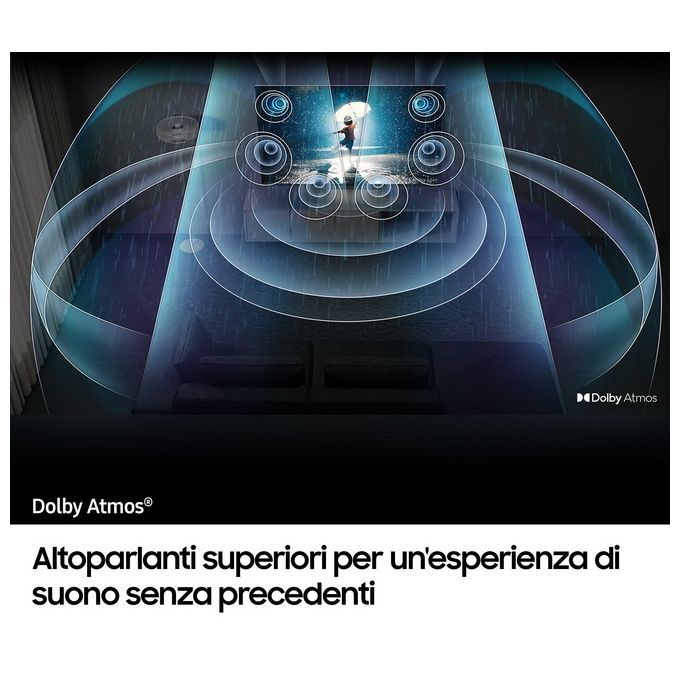 Samsung QE85QN800CTXZT Series 8 TV Neo QLED 8K Smart TV 85'' Processore Neural Quantum 8K Dolby Atmos OTS+ colore Titan Black